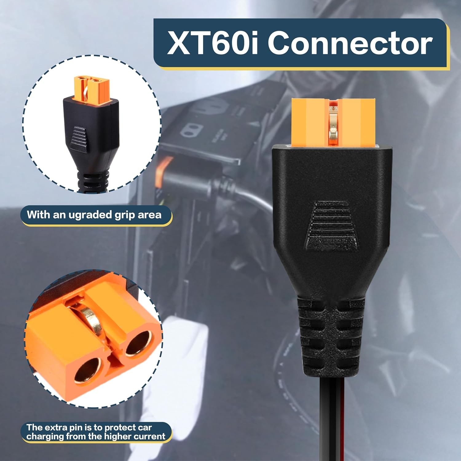 XT60i Charge Cable 14AWG 8FT for Solar Panels Portable Power Stations