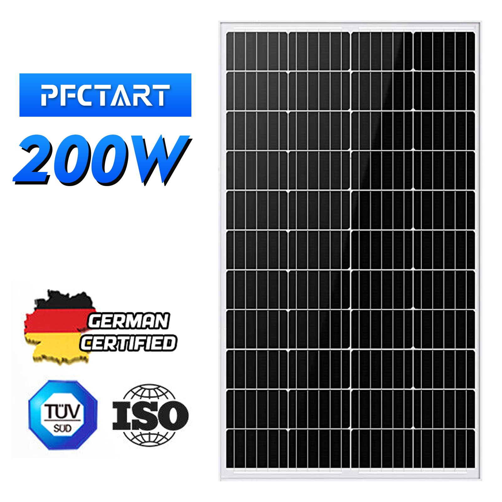 1000W Watts Mono Solar Panel 12 Volts Monocrystalline High Efficiency Module PV
