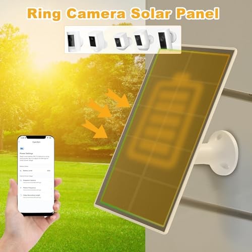 Ring Camera Solar Panel Charger, Compatible with Stick Up Cam White 2Pack
