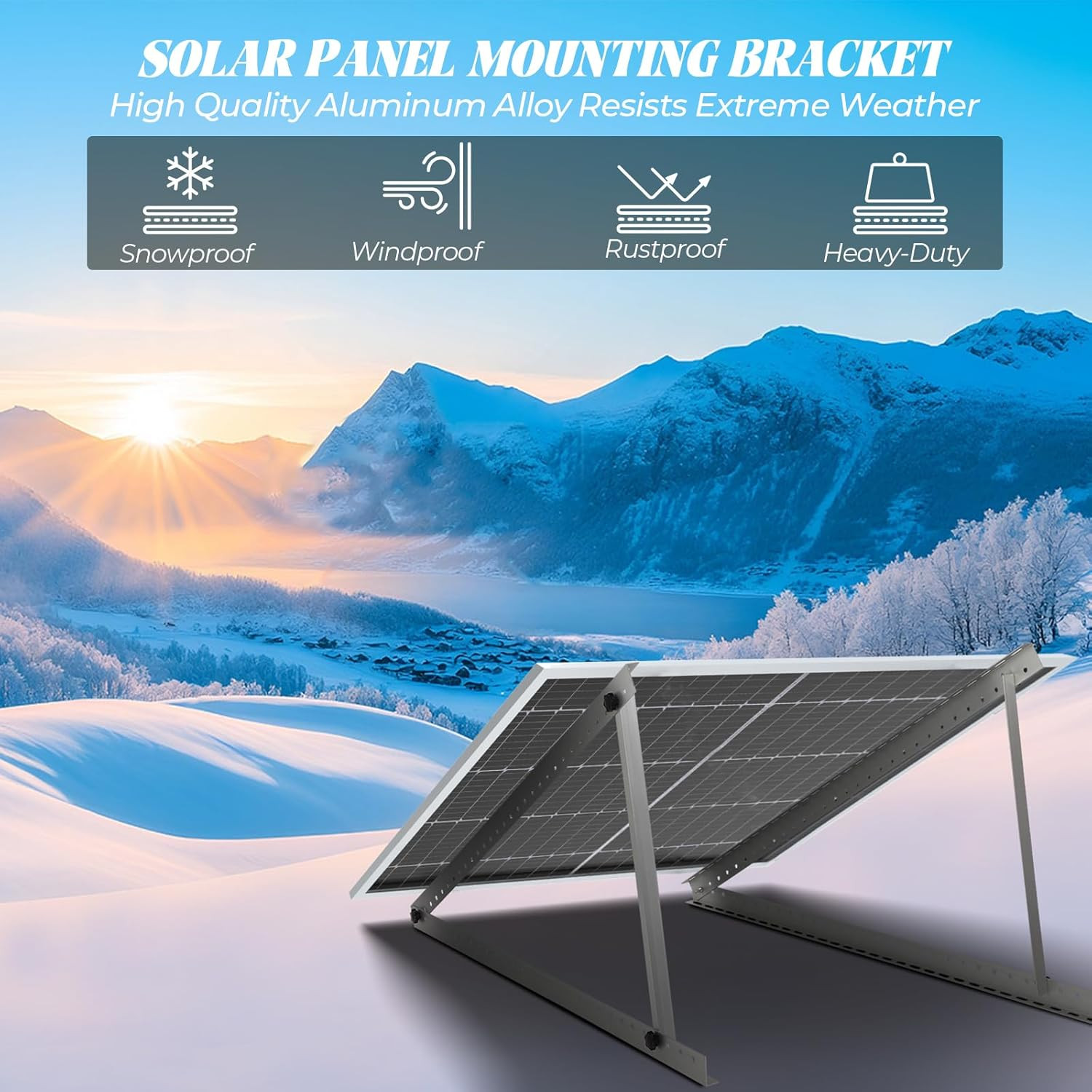 Adjustable Solar Panel Mount Brackets for RV, Boat, and Off-Grid Use