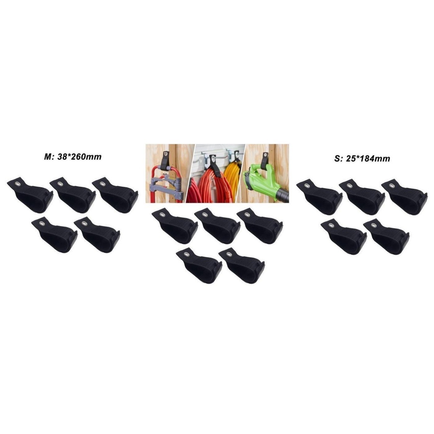 Nylon Storage Straps Set of 5 for Securing Items in For Trucks and Boats