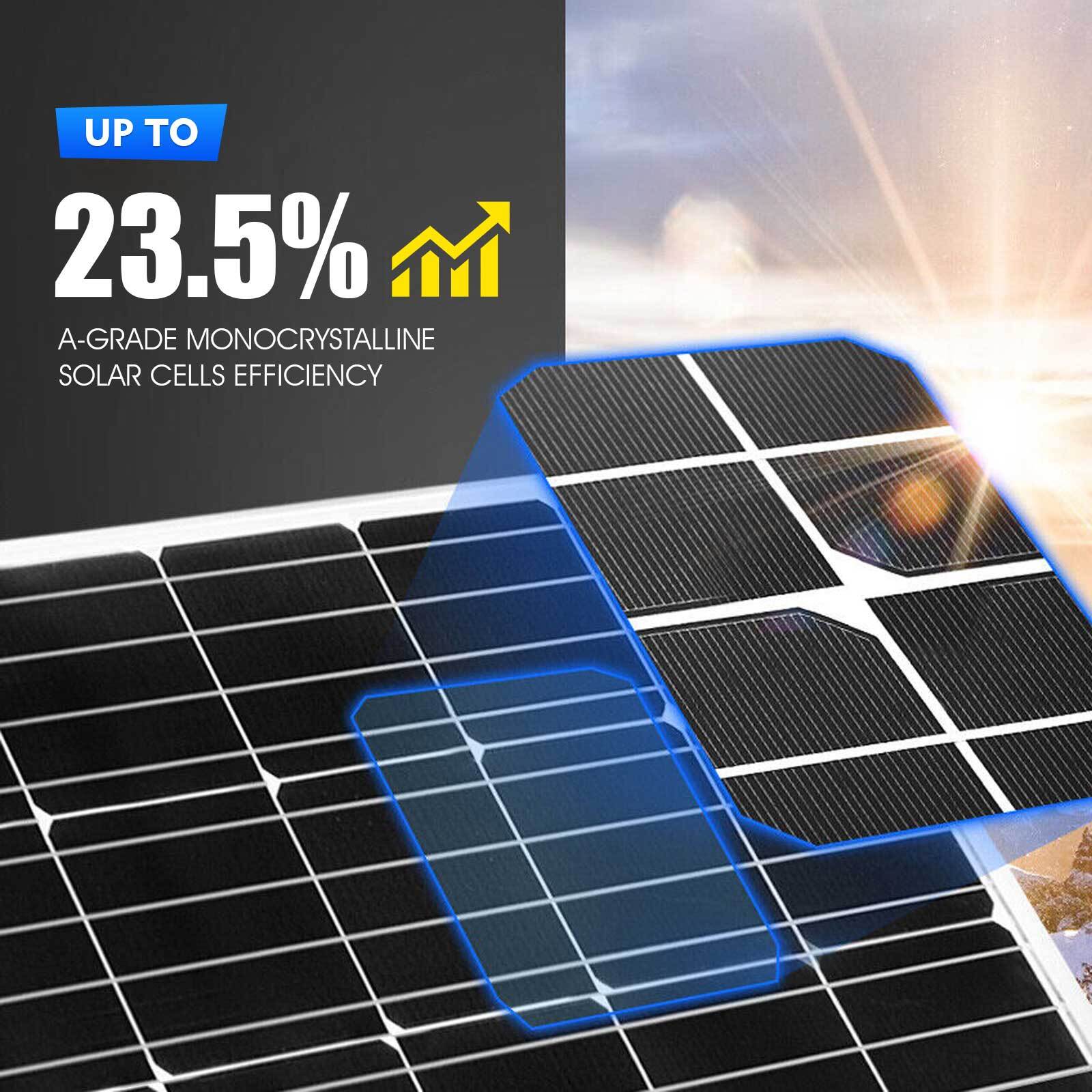 200W Watt Mono Solar Panel 12V Battery Charger Home Boat RV Camping Off Grid