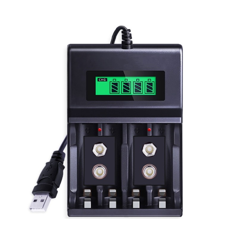 Travel Friendly 4Slot Charger for 2A/3A Rechargeable Batteries Power Supply