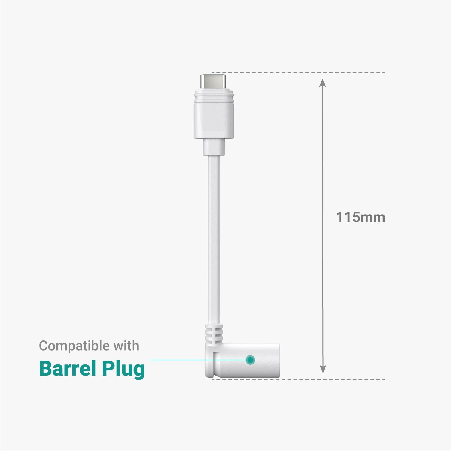 White Ring Barrel Plug to USBC Adapter Compatible with 1st Gen Solar Panel, …