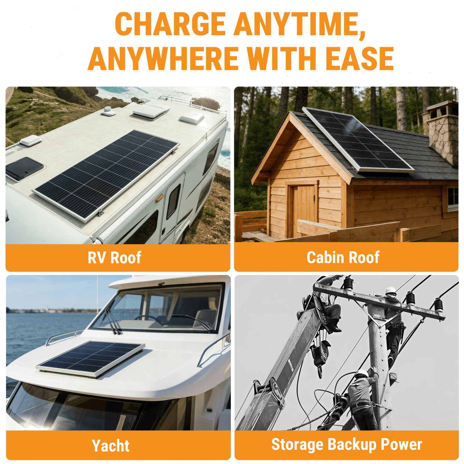 100W 12V Monocrystalline Solar Panel Kit w/ 20A PWM Charge Controller