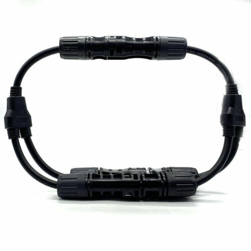 Solar Panel Y Branch Cable Connection Adapter Connector Extension Waterproof