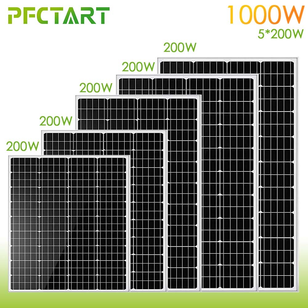 1000W Watts Mono Solar Panel 12 Volts Monocrystalline High Efficiency Module PV