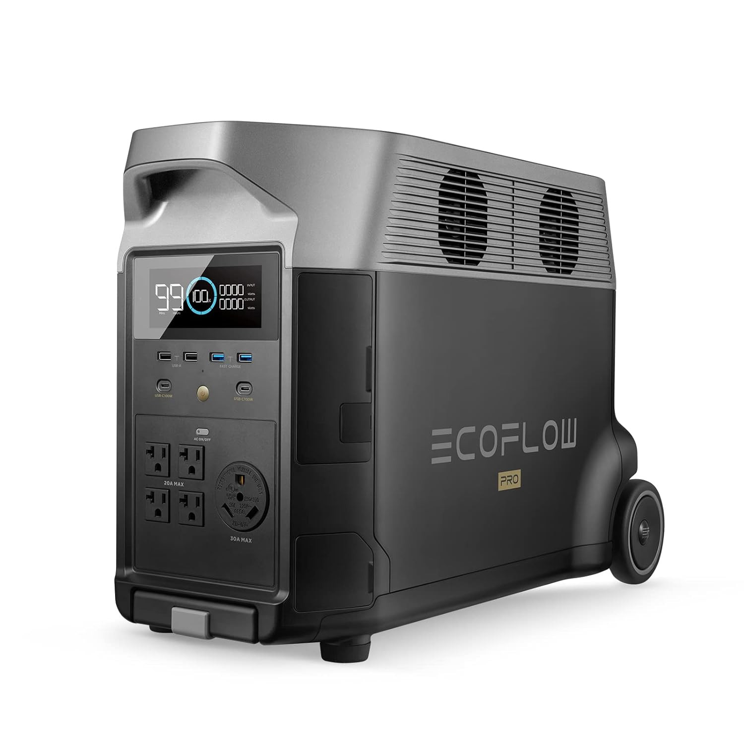EF ECOFLOW Portable Power Station 3600Wh DELTA Pro, 120V AC Outlets X 5, 3600W,