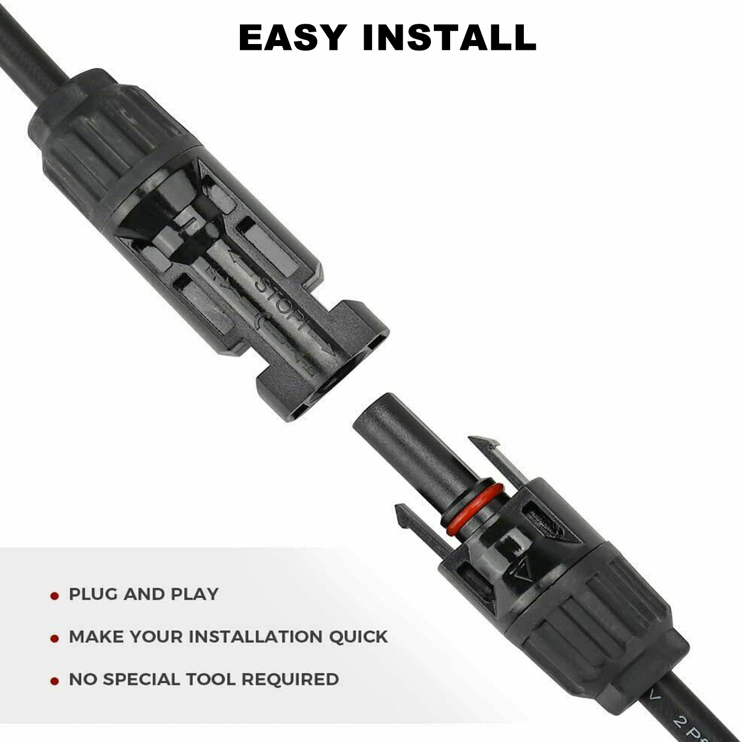 5 Pair Solar Panel 1 to 2 Y Branch Cable Connecter Adapter Connector Extension