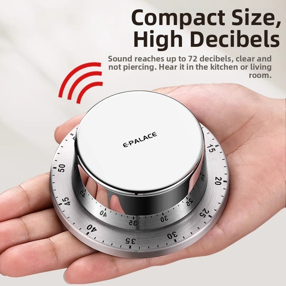 Mechanical Kitchen Timer Strong Magnetic Backing For Kitchen Environment