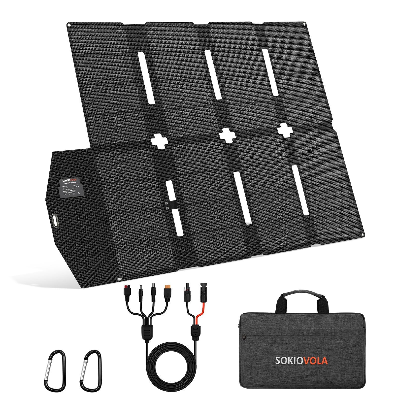 100W Portable Solar Panel for EF/Jackery/Bluetti/Anker Power Station MC4 Outp…