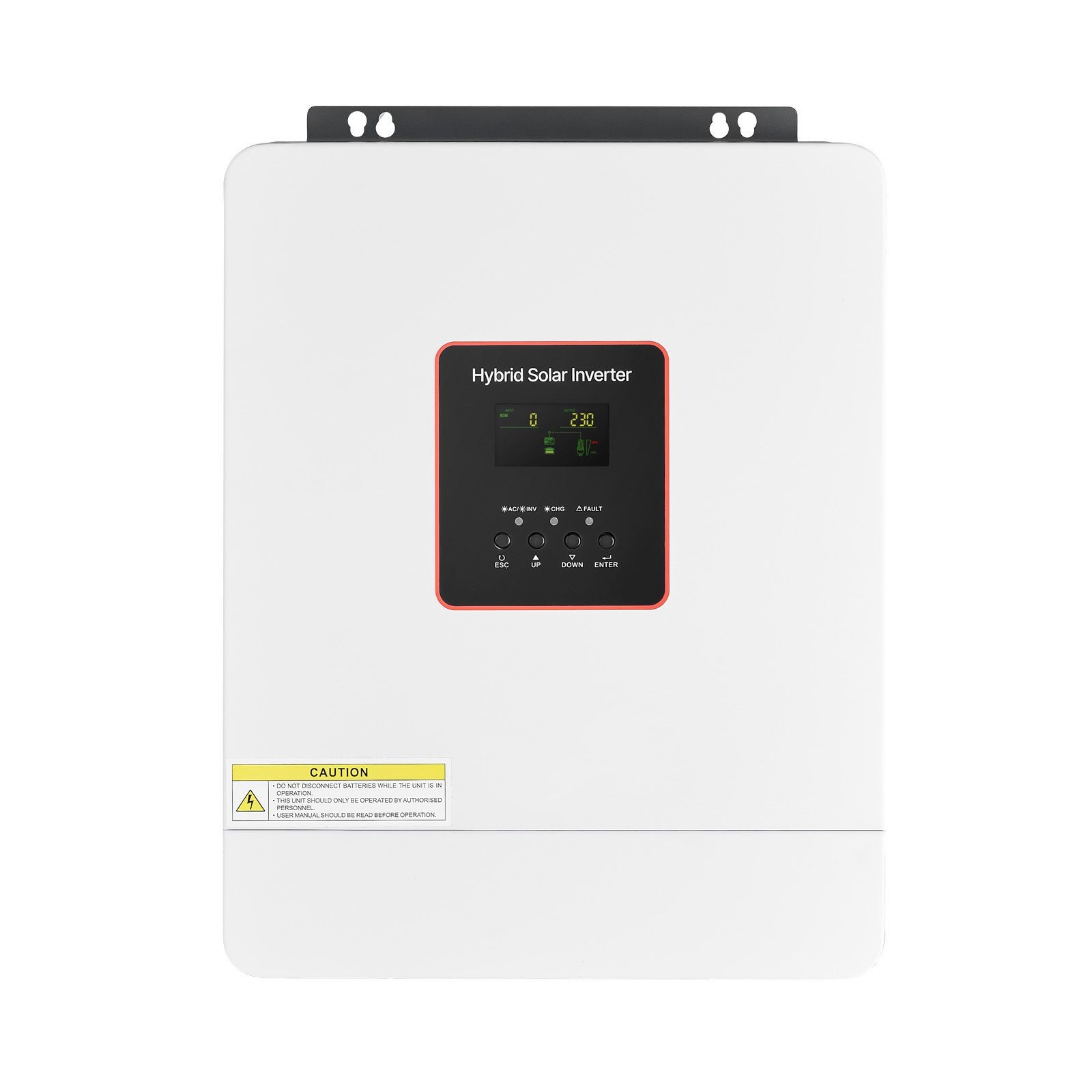4000W Hybrid Solar Inverter, 24V to 230V AC, Pure Sine Wave with MPPT