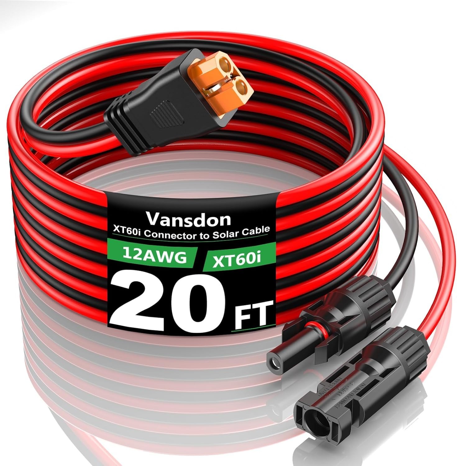 Flame-Retardant XT60i Solar Adapter Cable – Off-Grid System