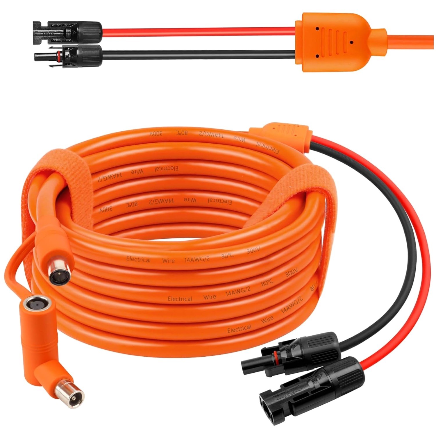 12AWG+14AWG Solar Cable with Connectors