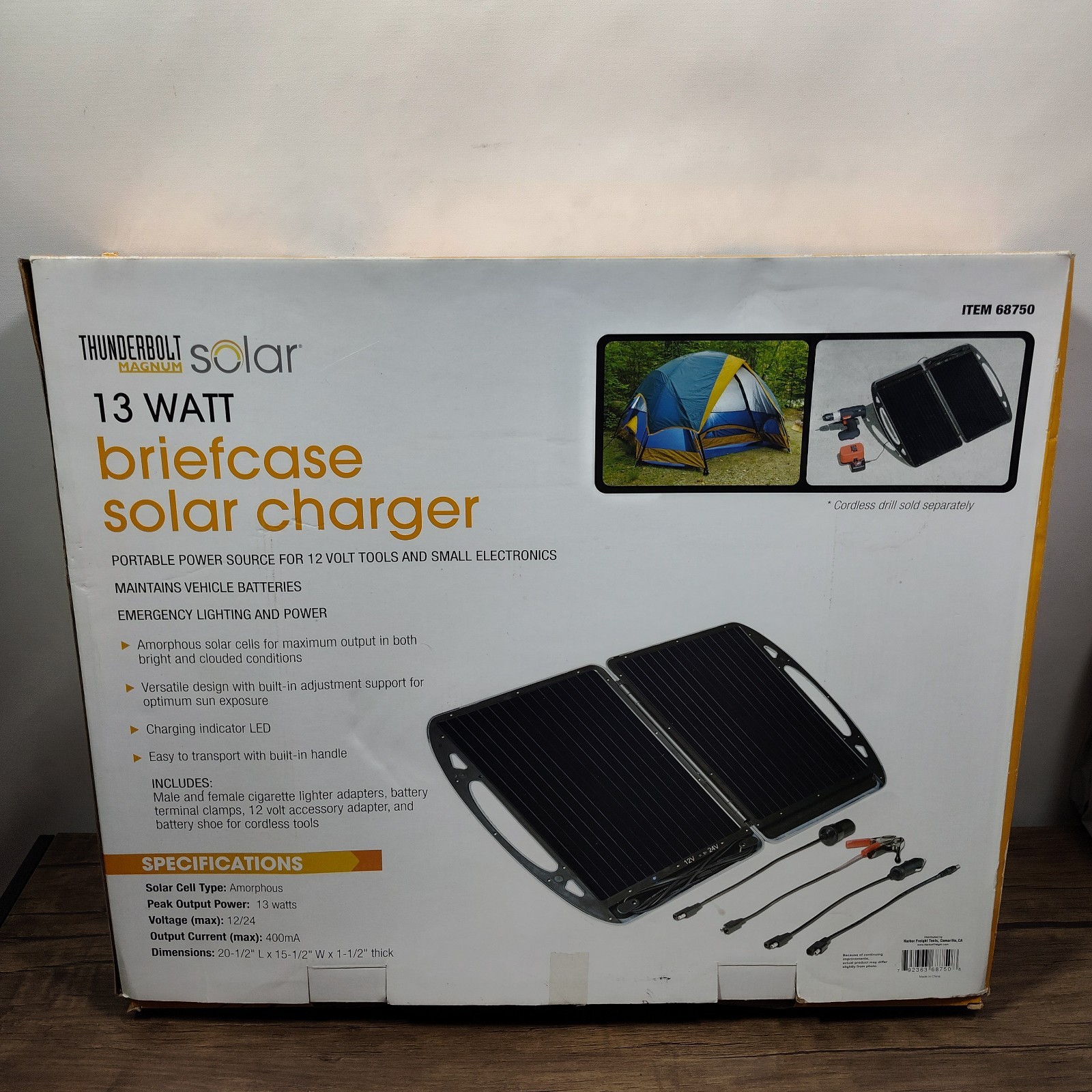 Thunderbolt Magnum Solar 13 Watt Briefcase Solar Powered