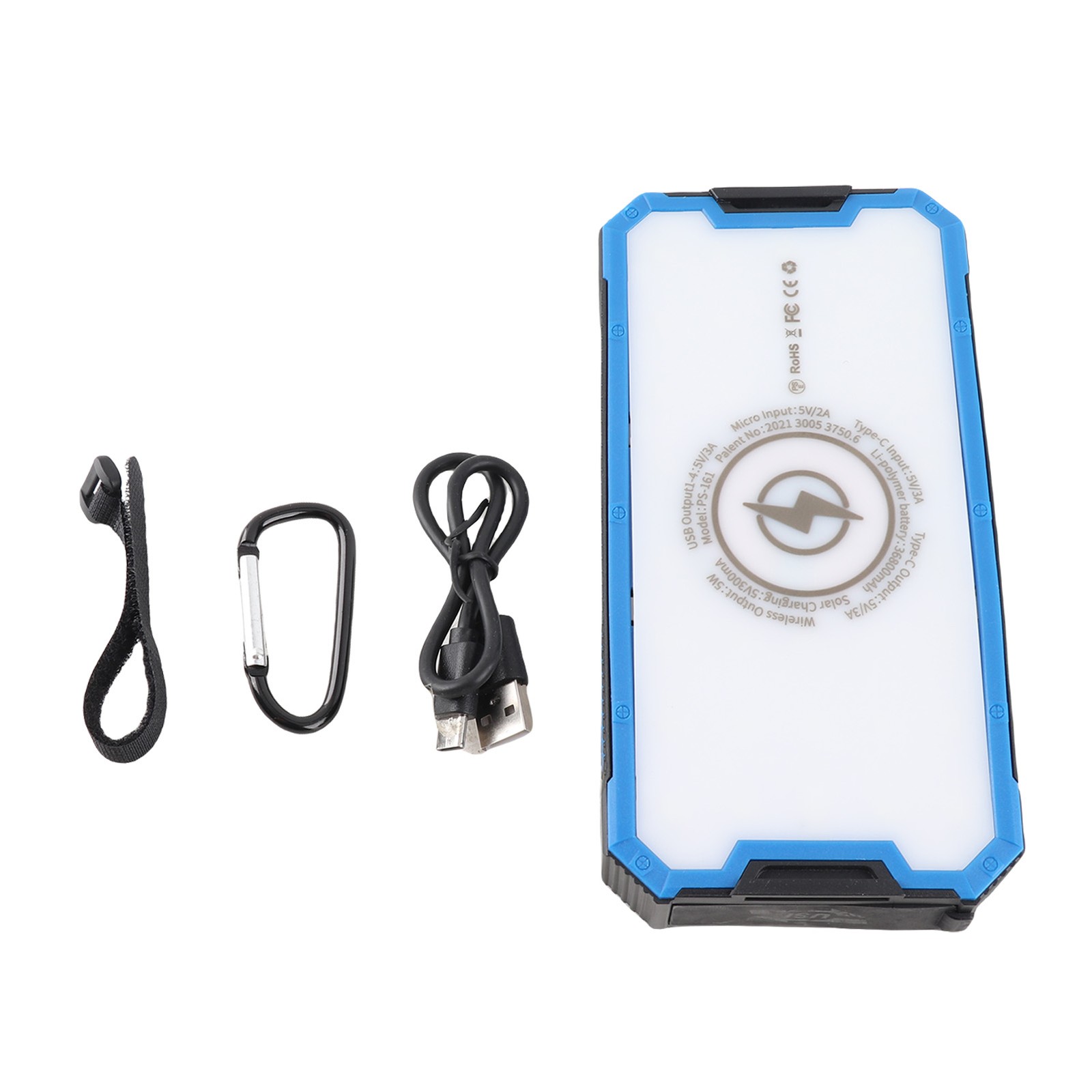 36800mAh Solar Power Bank With Wireless Charging For Outdoor Camping