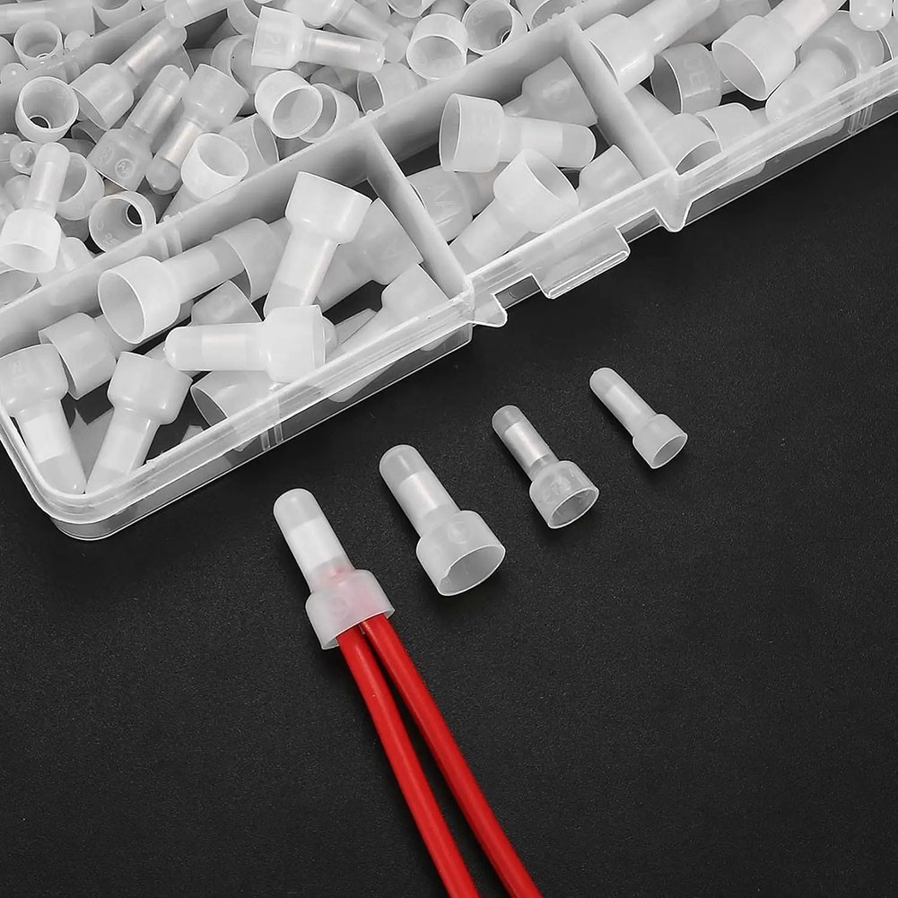 Wiring Solution 200 Pcs Closed End Crimp Connectors with Nylon Insulation