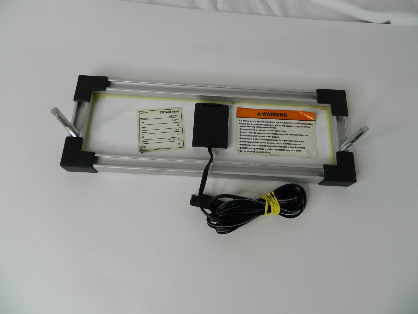 Amorphous 2W Solar Panel 14.5 x 8.3 x 2.25