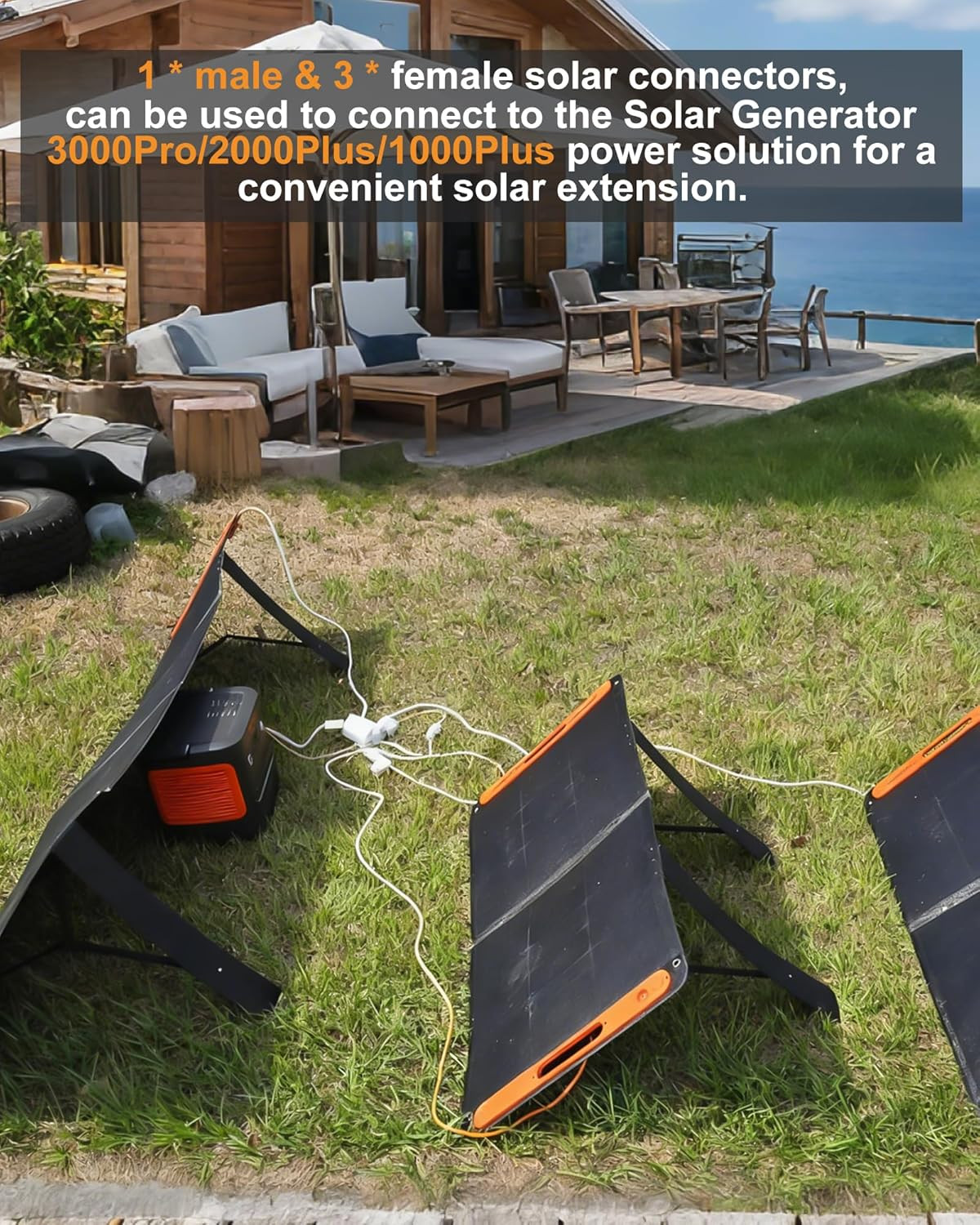 Solar Panel Connector Compatible with Jackery Explorer 2000 Pro and Solarsaga 20