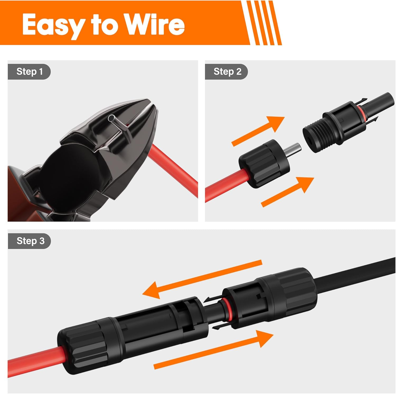 10AWG Solar Extension Cable 100 Ft, Solar Pannel Cable Tinned Copper Wire, with