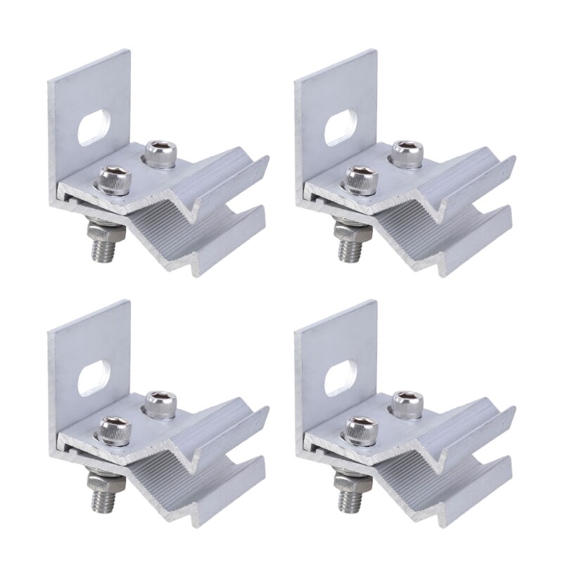 Pack of 4 Practical Standing Seam Clamps for Sheet Metal Roofs In Silver