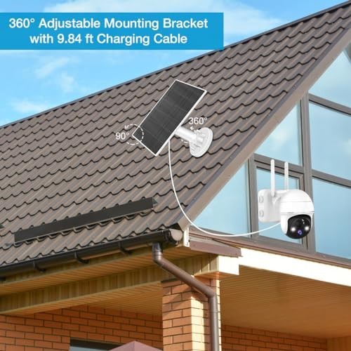 5W USB Solar Panel for Security Camera DC 5V Charger Micro USB USB-C IP65