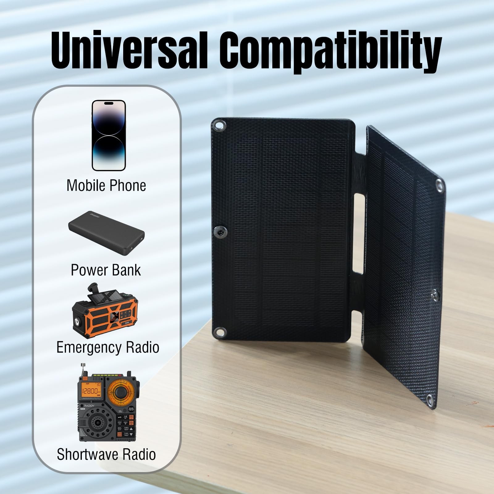 SP4 4W Portable Solar Panel, 5V 0.8A Foldable Solar Panels Emergency Kit for …