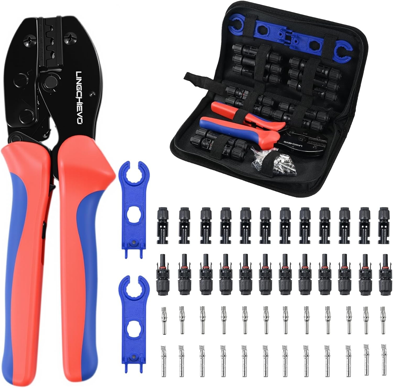 Kit Herramientas Solar Conectores MC4 Llaves Crimpadora Panel Solar 14 10 AWG