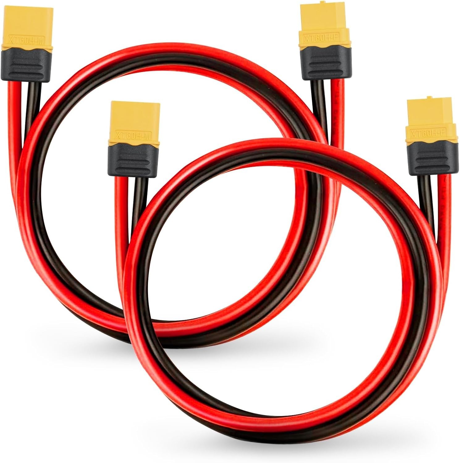 2FT 12AWG XT60 Male-Female Extension Cable – Durable, Waterproof and Efficient