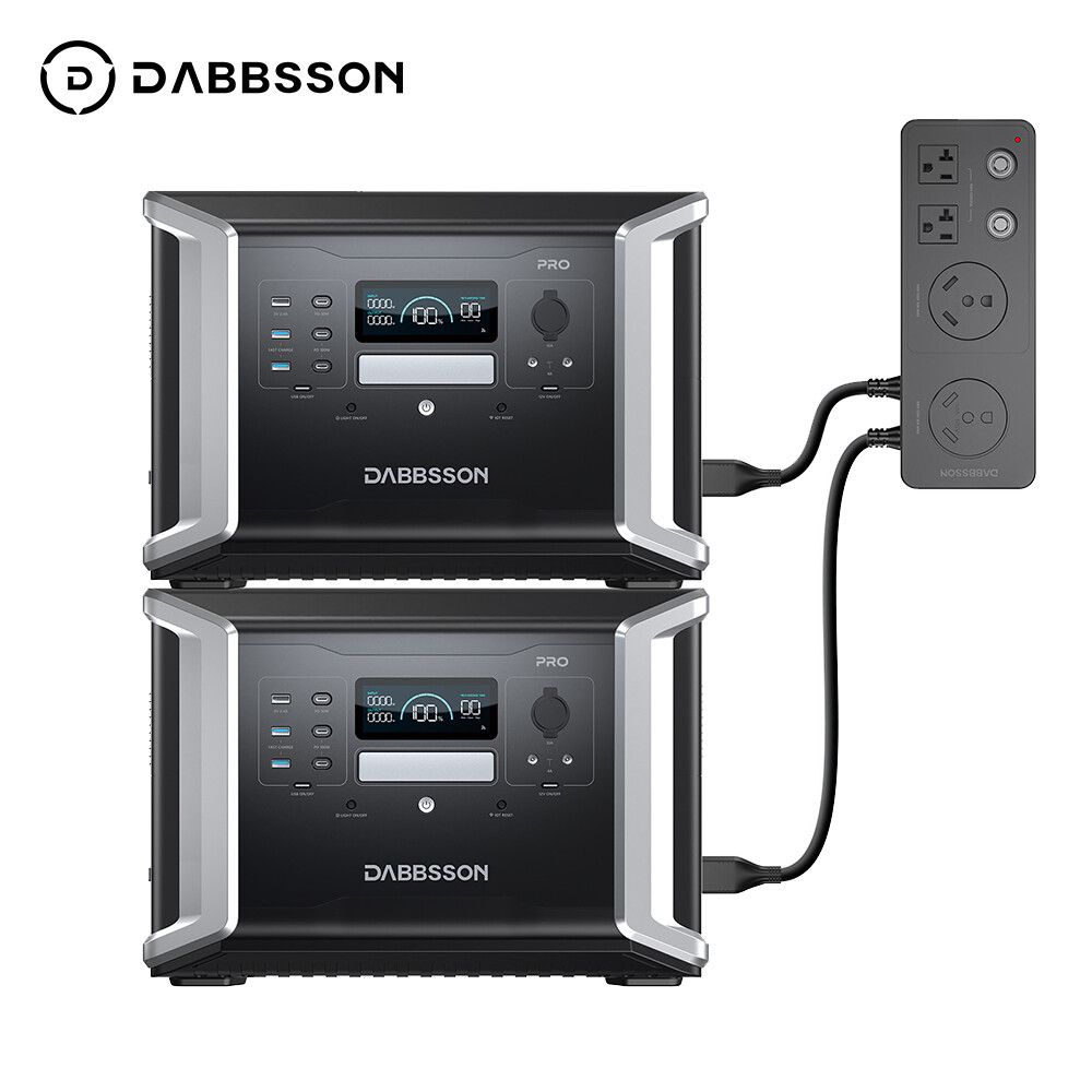 Dabbsson 4600W Max Power Station 2*DBS1400 Pro Solar Generator for Outdoor Home