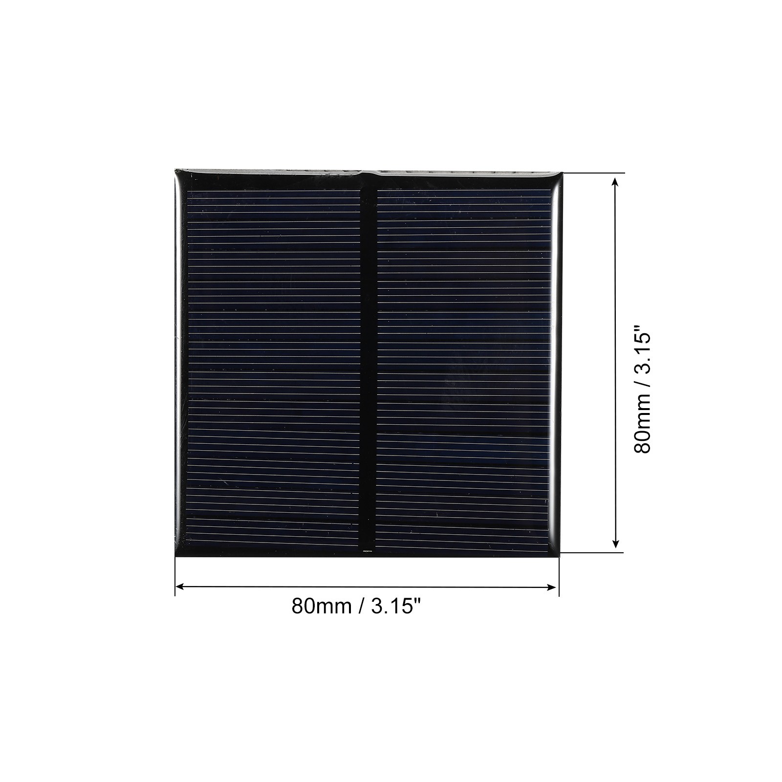 2Pack Mini Solar Panel Cell 6V 150mA 0.75W 80mm x 80mm
