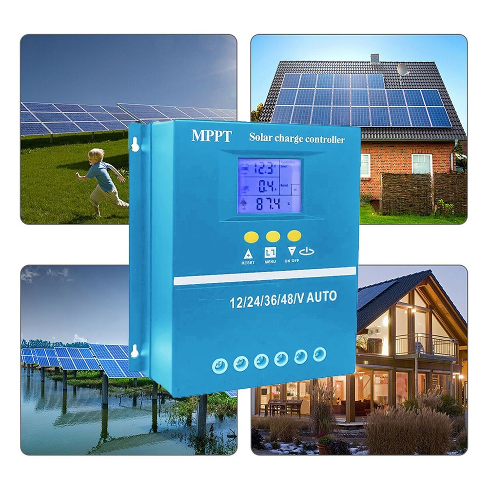 Dual USB 5V Charging Port Solar Charger Controller for 60A/80A/100A PV Charger