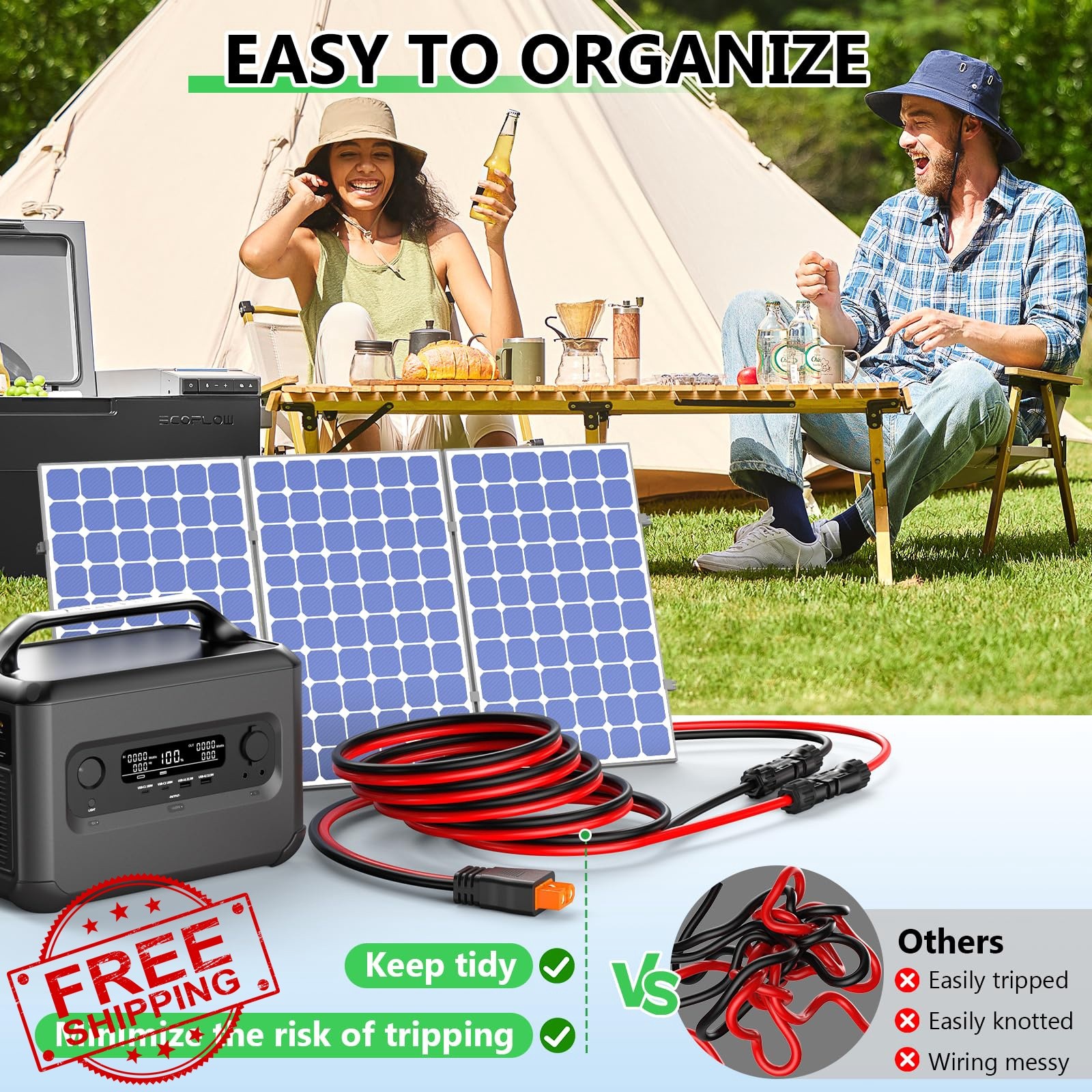 Vansdon Solar XT60i Cable 15FT Black/Red