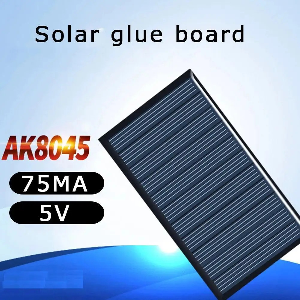 5pcs 80x45mm 5V 75mA Solar Panel Drop Glue Board DIY Solar Silicon Panels Board