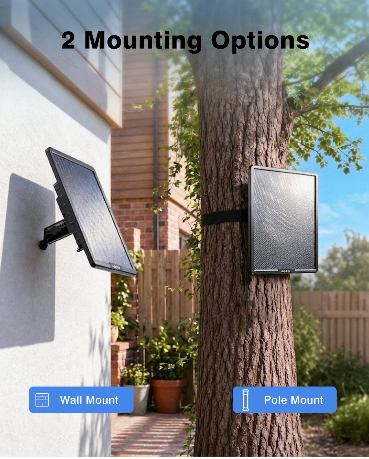 20W Monocrystalline Solar Pane for Security Camera Rechargeable 25000mAh Battery