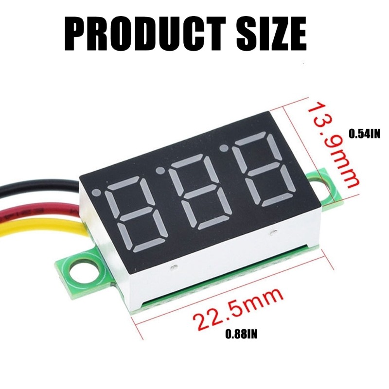 Electronic Voltages Tester 0.36 Inch Voltages Reader for Hobbyists