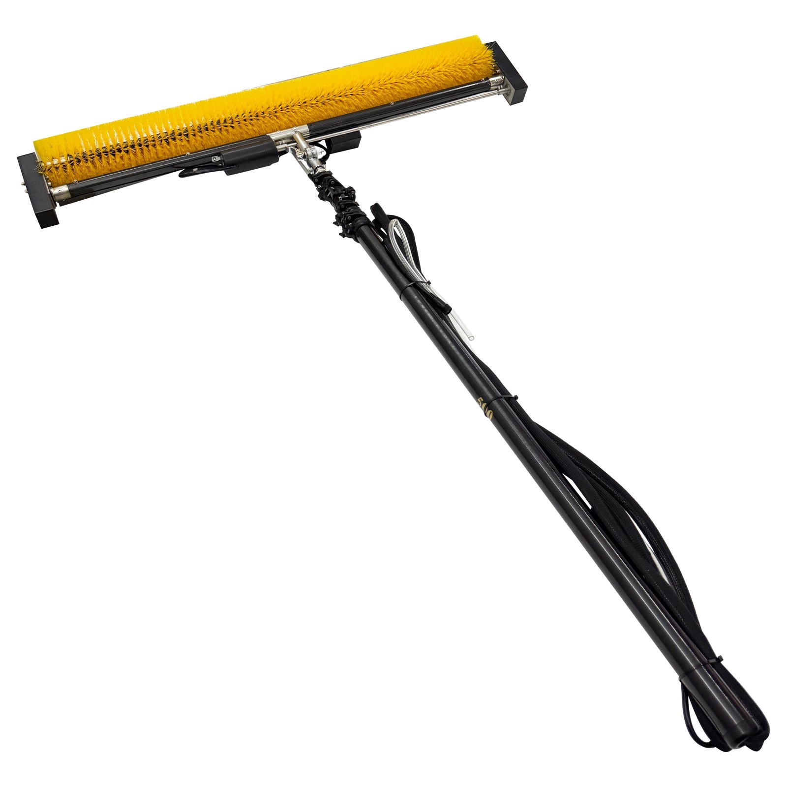 110V Solar Panel Cleaner 3.5m Pole 1.1m Brush for Roof PV System
