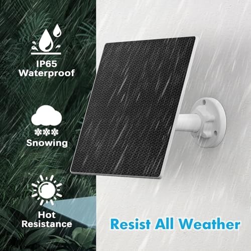 Solar Panel Charger 5W for Security Camera Outdoor Micro USB USB C DC 5V