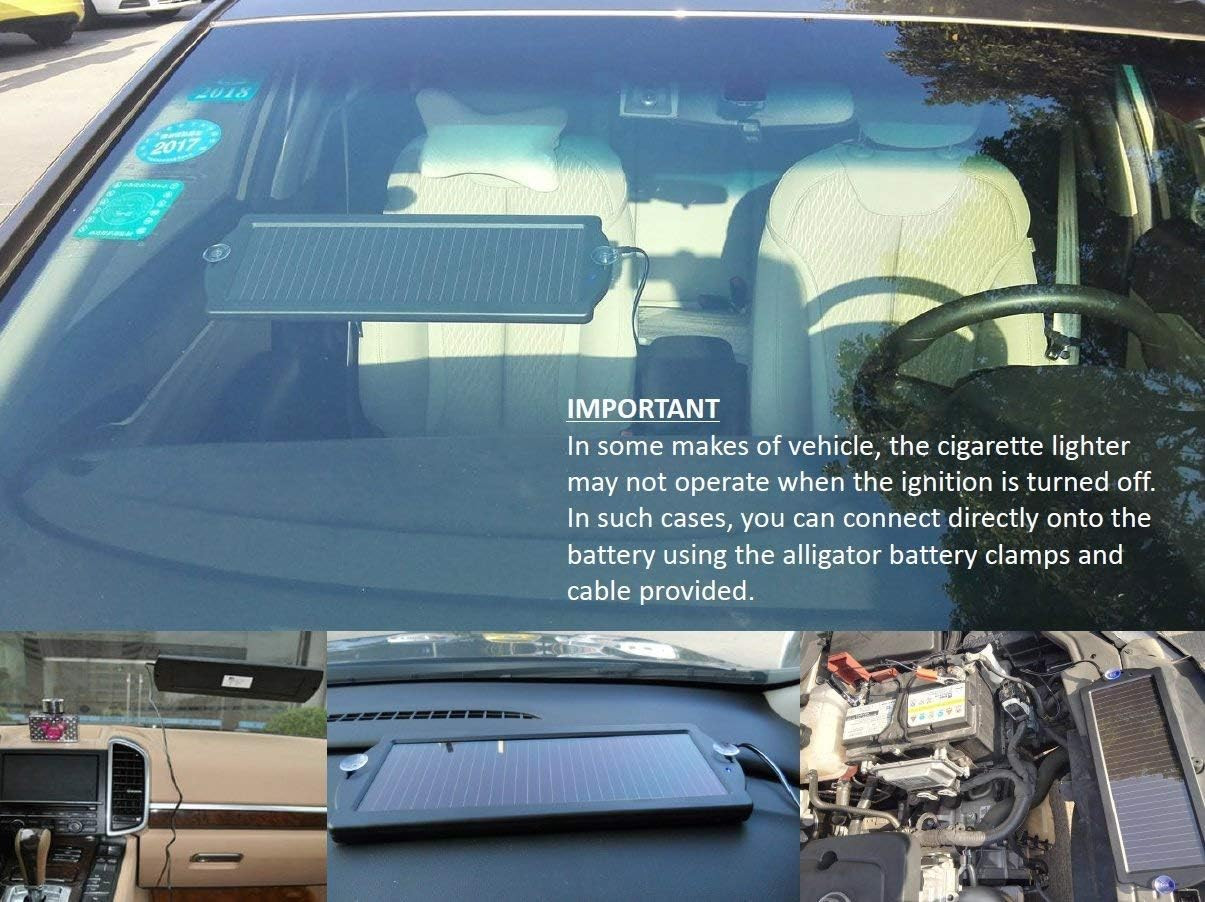 Sunway Solar Car Battery Trickle Charger & Maintainer 12V Solar Panel Power Batt