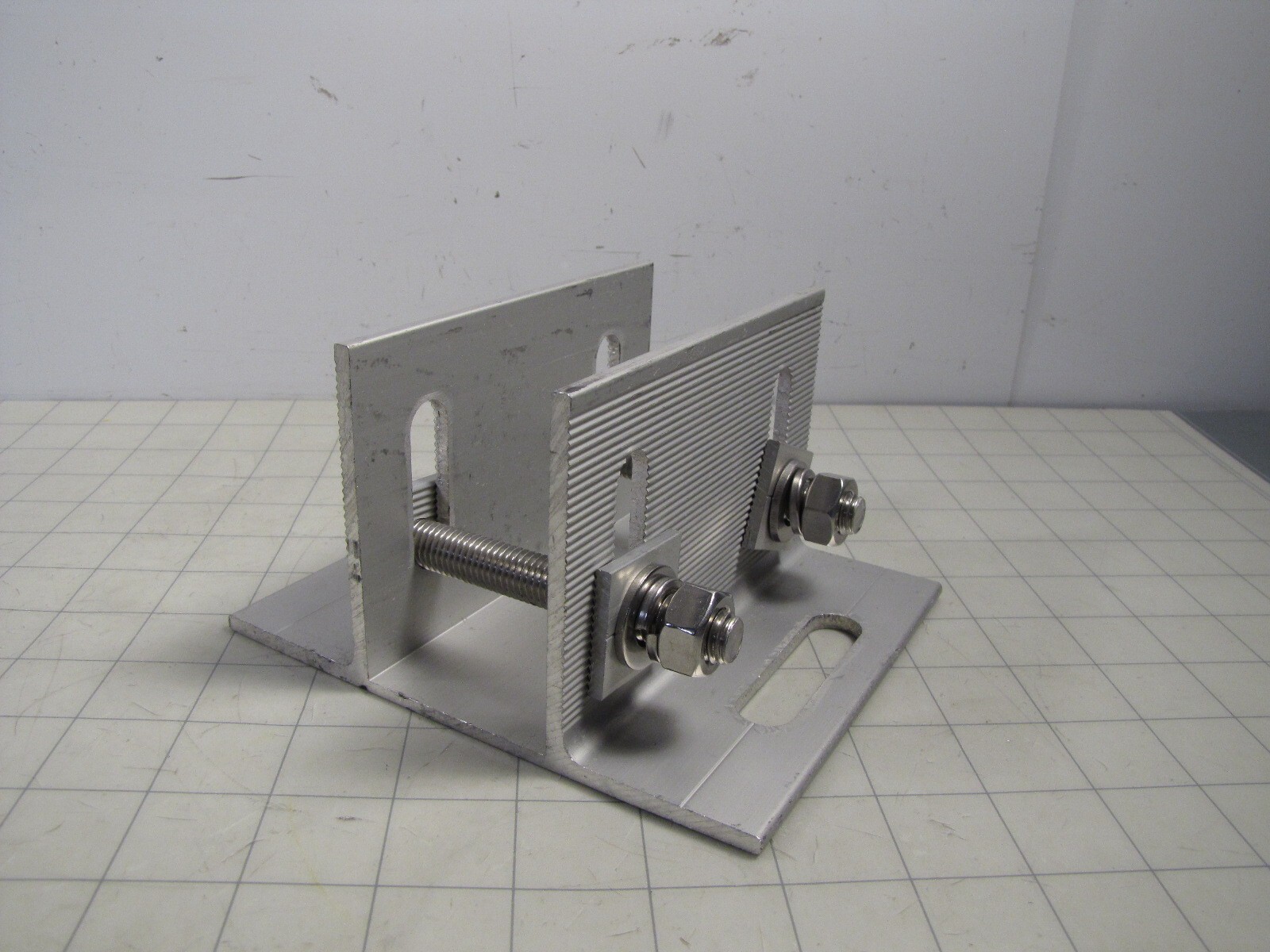 6″ Wide 2″ Channel Aluminum Above Ground Solar Panel Mounting Bracket 2-Bolt NEW