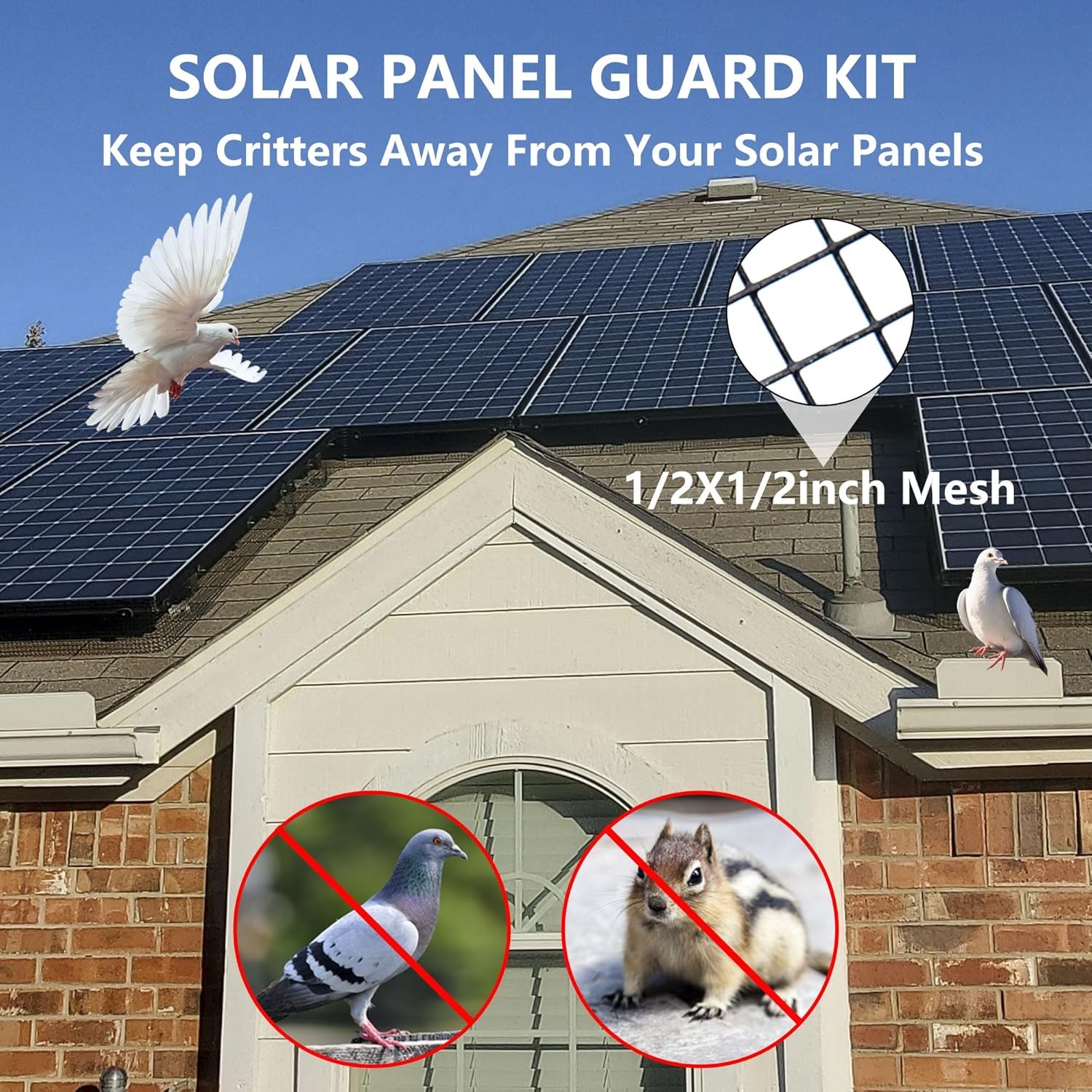 6in X 100ft Critter Guard for Solar Panels, 1/2inch PVC Coated Solar Panel Gu…