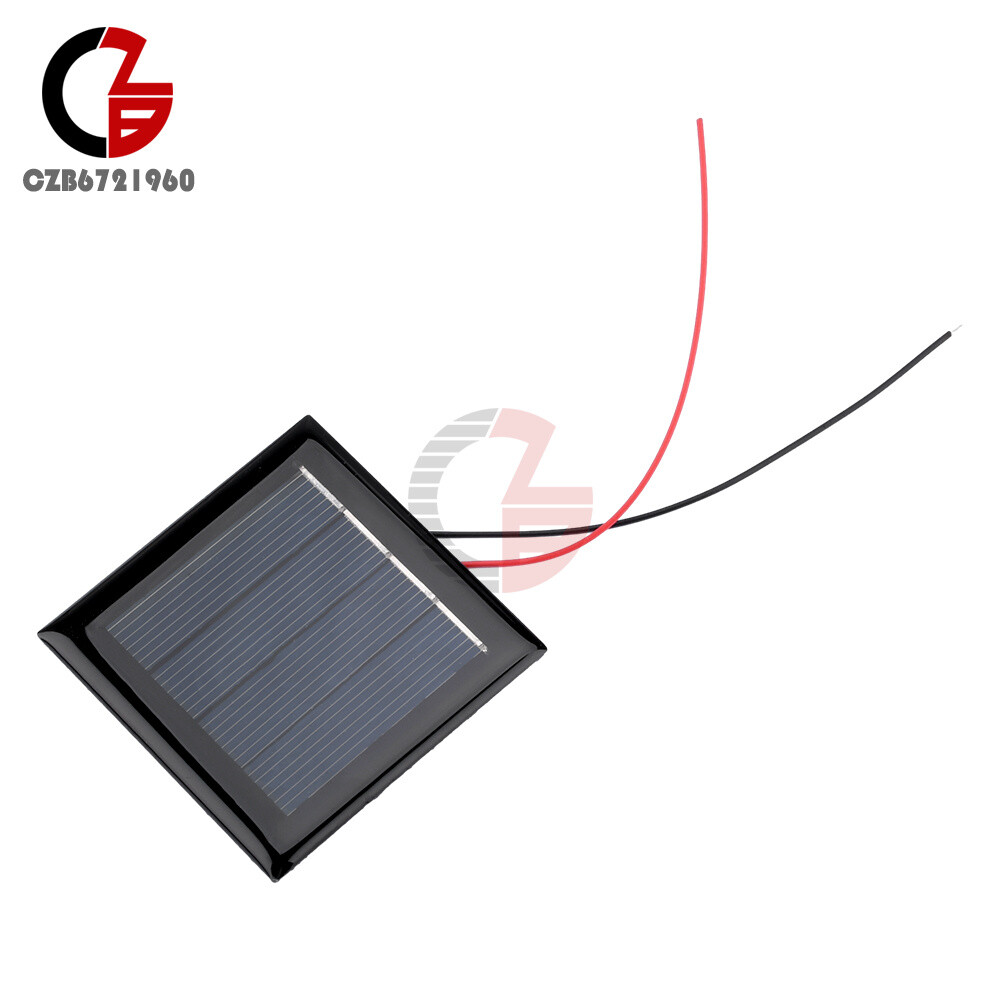 5Pcs 1.5/2/3/5V 60/120/130/150mA Solar Cell Panel Module DIY Solar Panel w/Wire