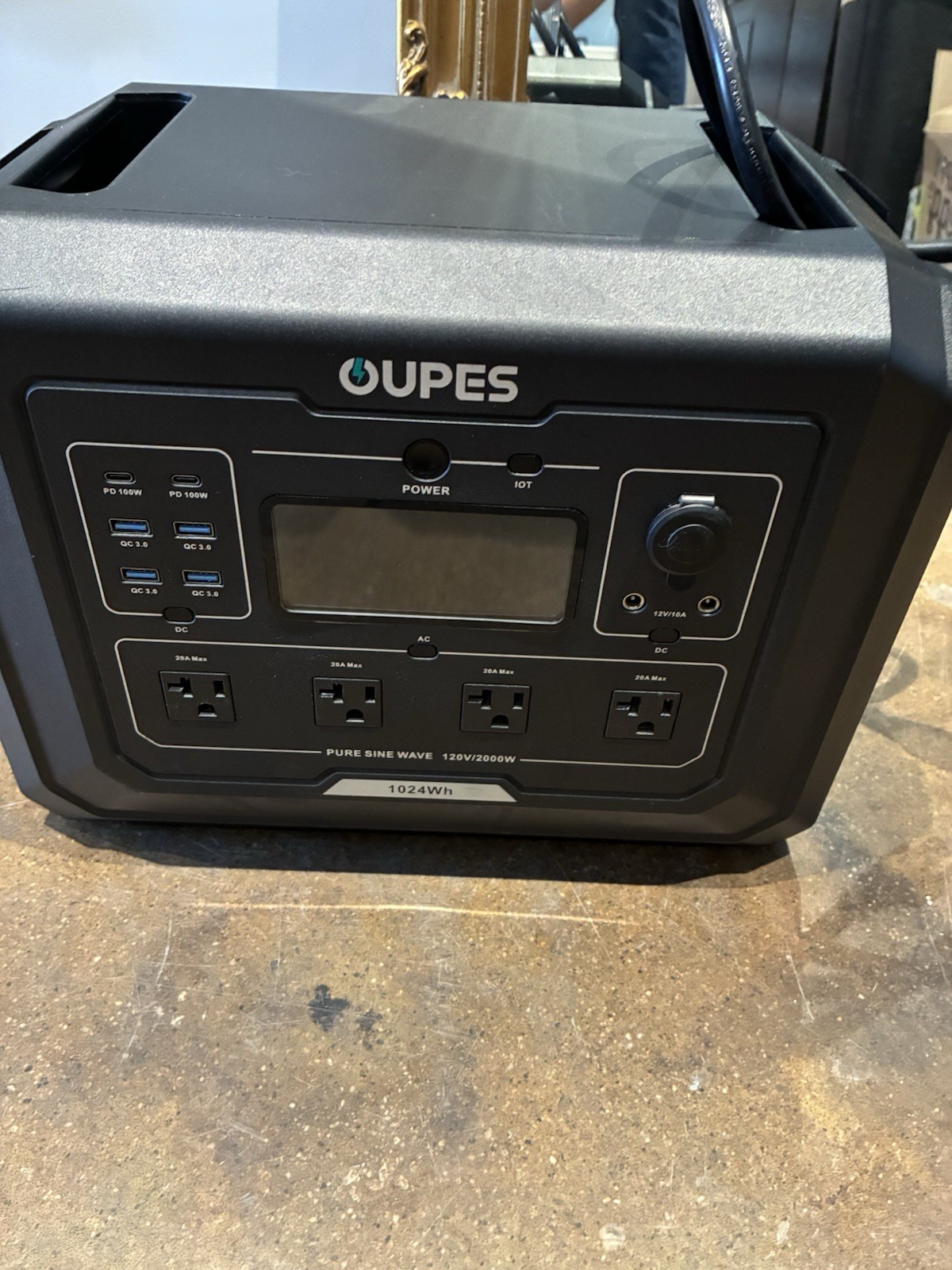 OUPES 1024Wh Mega 1 Portable Power Station 2000W Solar Generator LFP Battery
