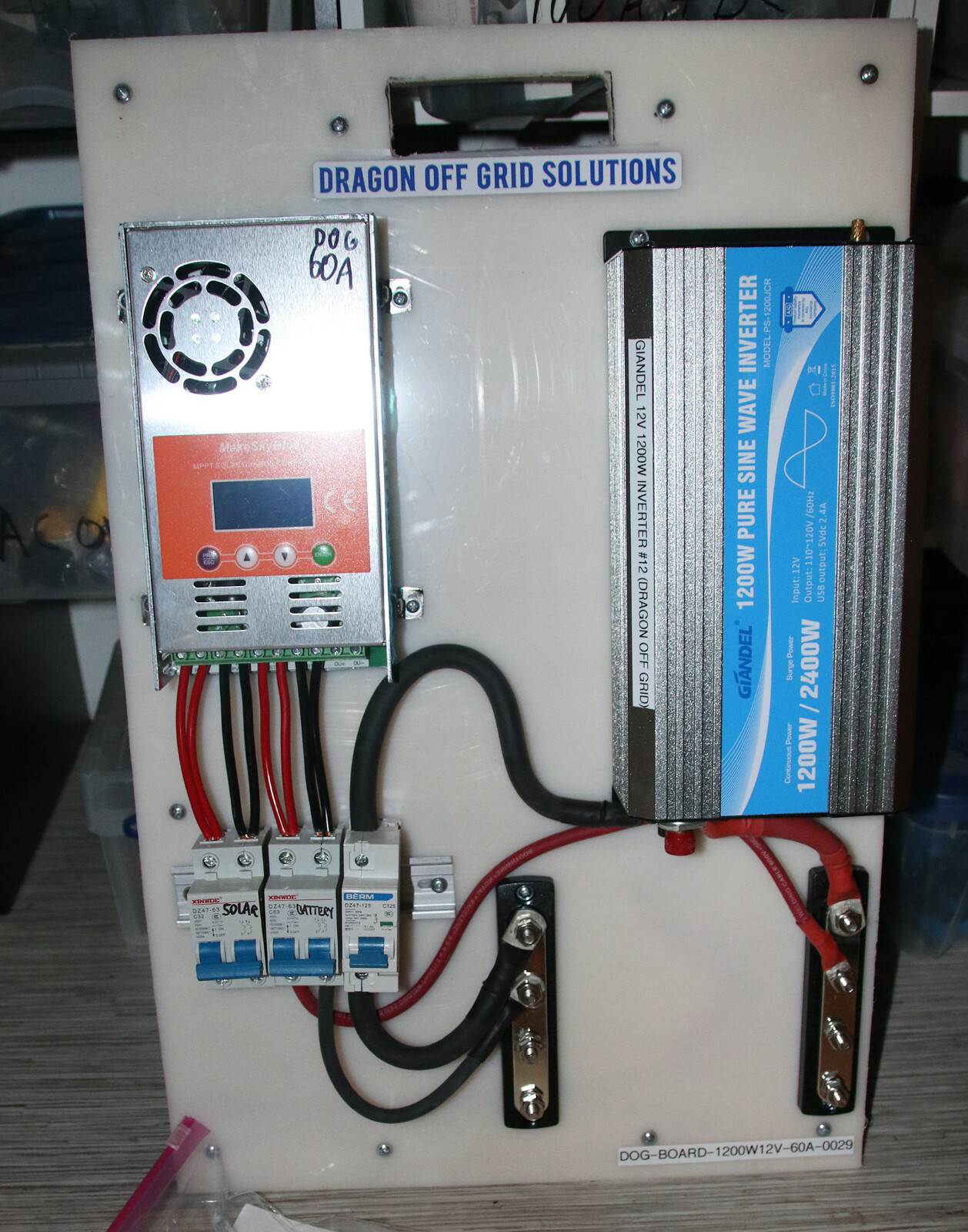 PORTABLE Off Grid SOLAR POWER KIT, 1200W Inverter 720W Solar 60A MPPT Controller
