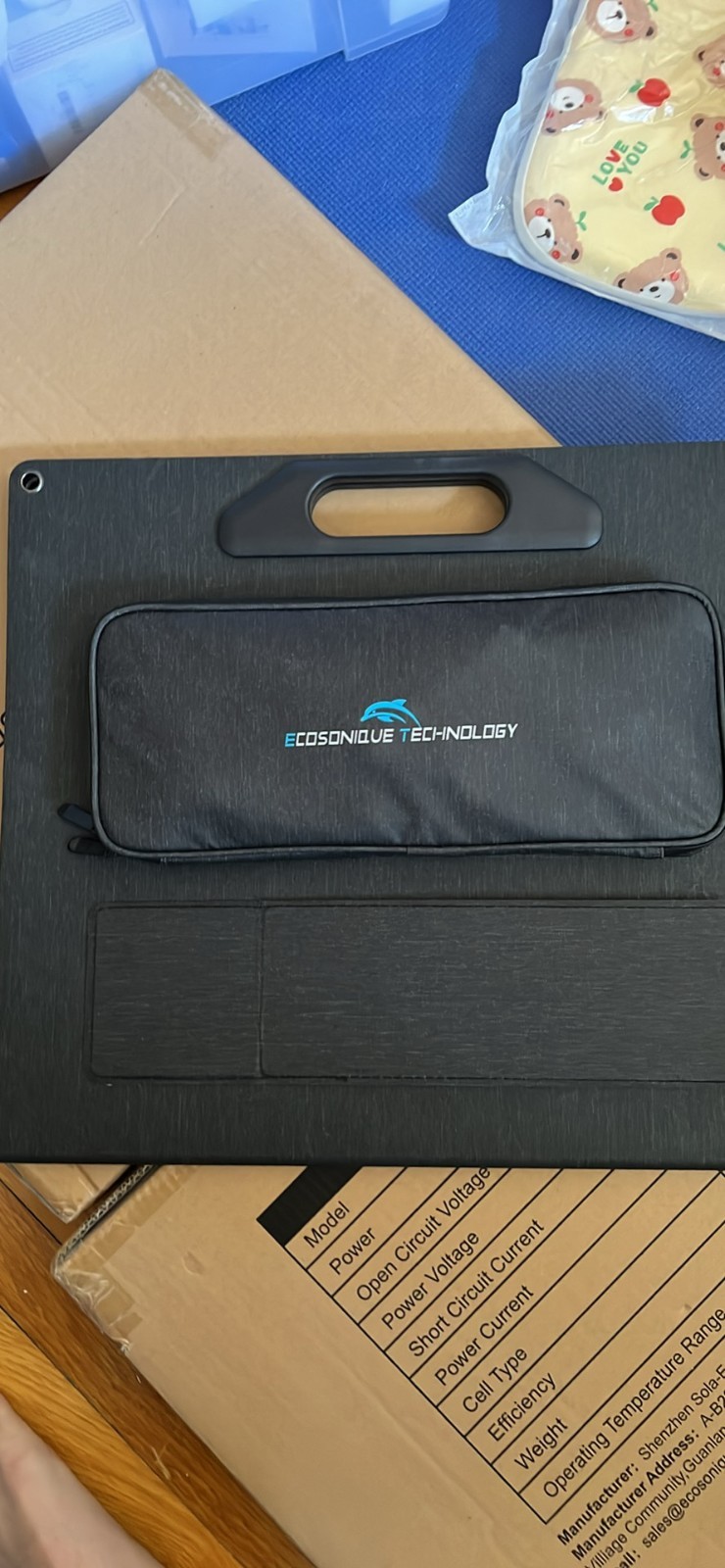Ecosonique 60W Portable Solar Panel with Adjustable Kickstand