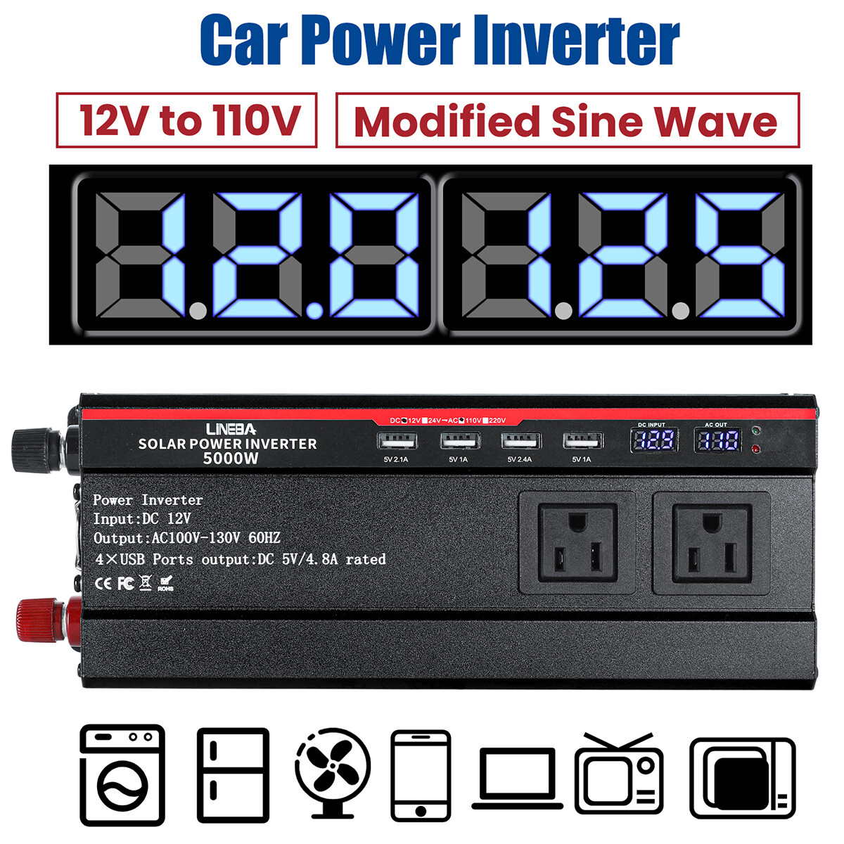 Completed 200W 400W Flexible Mono Solar Panel 12V Kit Car Boat RV Home Rooftop