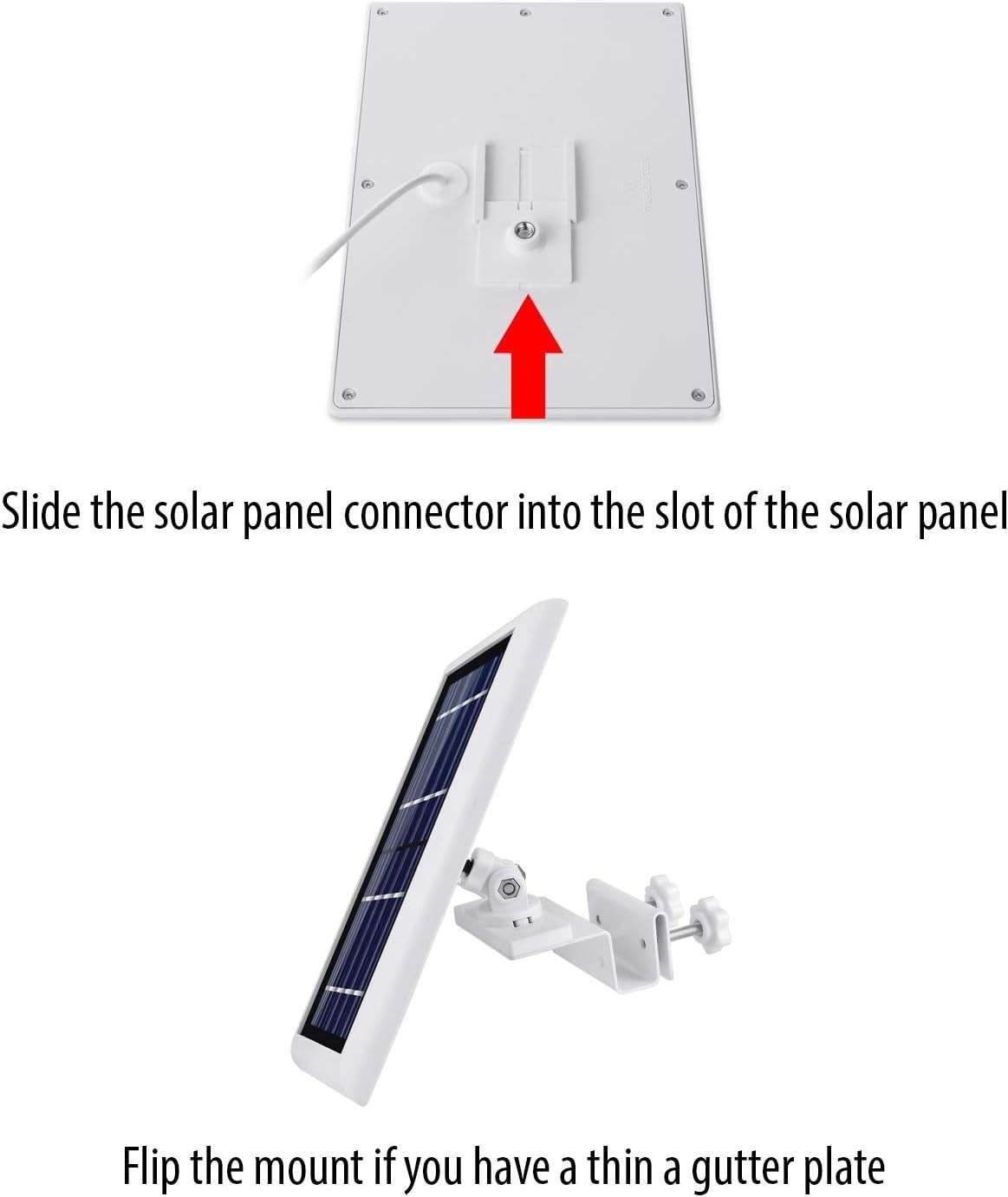 Effortless Solar Panel Installation – Gutter Mount for Ring, Arlo, & Blink Cams