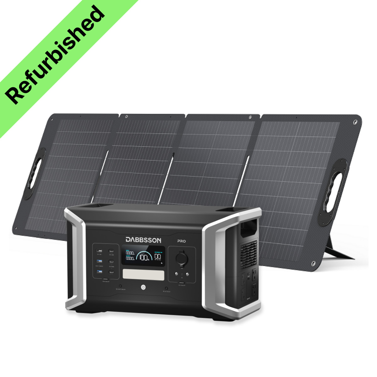 Dabbsson 1024Wh Power Station Portable LiFePO4 w/ 210W Solar Panel Refurbished
