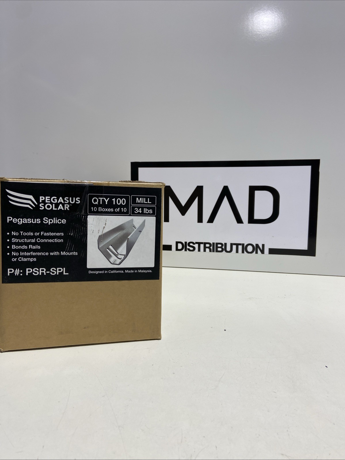 Pegasus solar PSR-SPL Structural Connection Bond Rails Boxes of 10