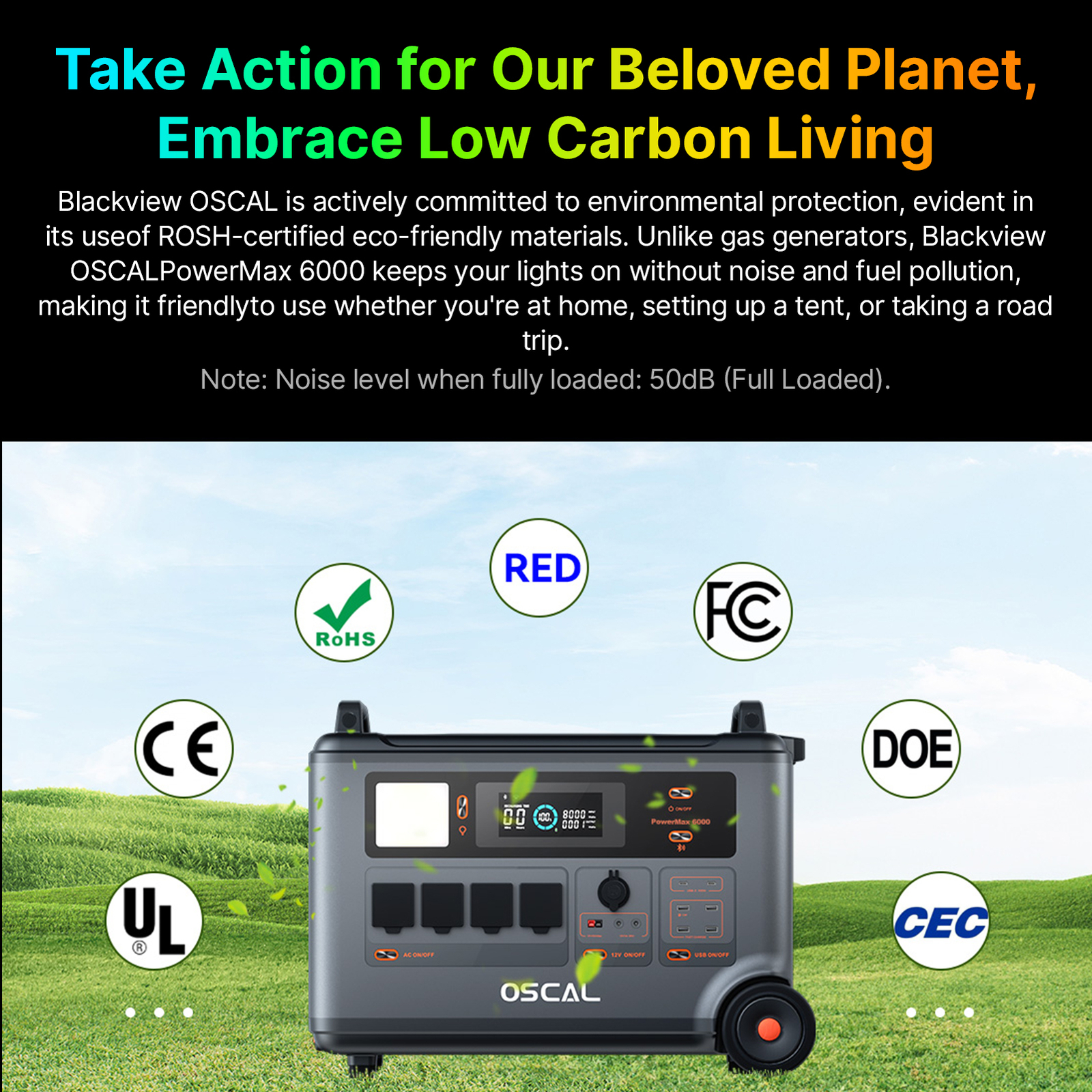 PowerMax 6000 Rugged Portable Power Station LiFePO4 Battery Solar Generator N9E3